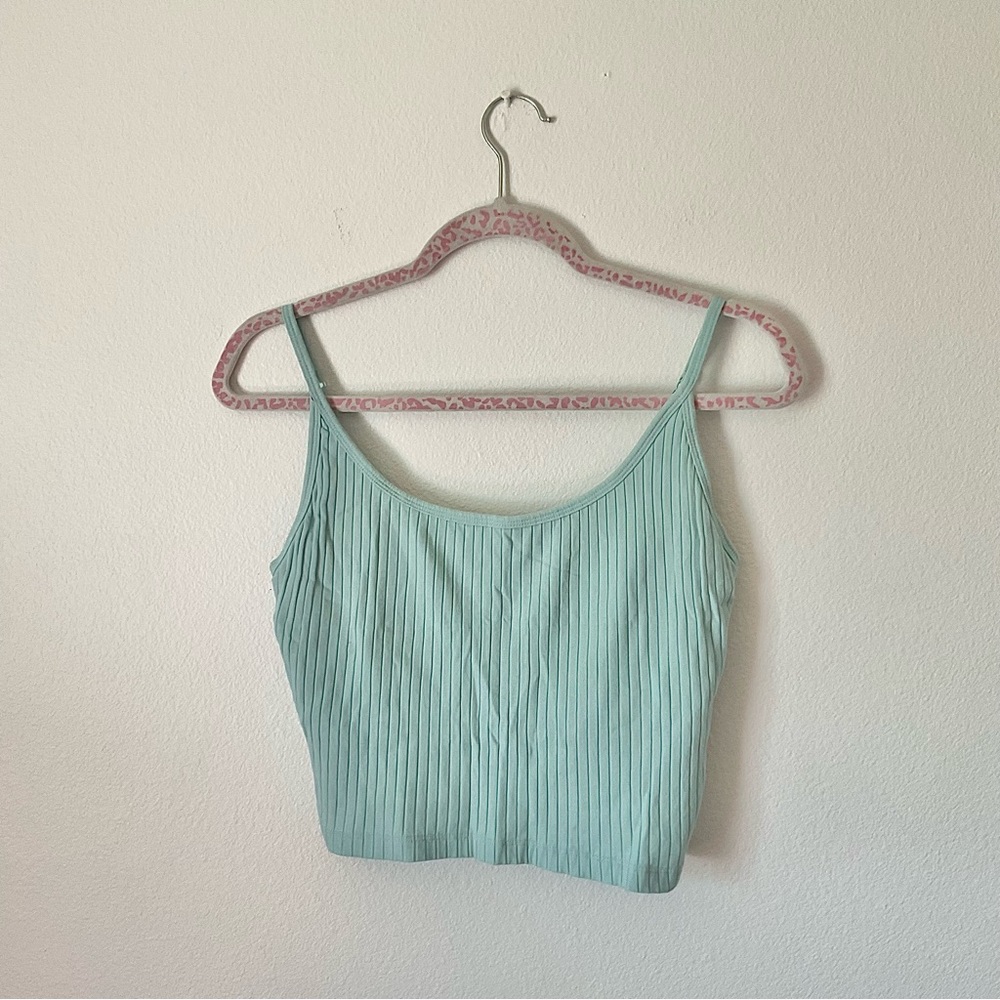 Old Navy Aqua Tank Top With Built In Sports Bra